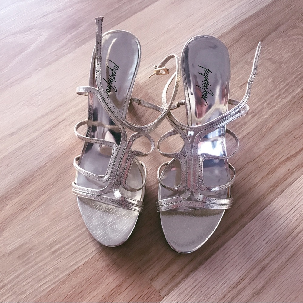 Gold special occasion shoes